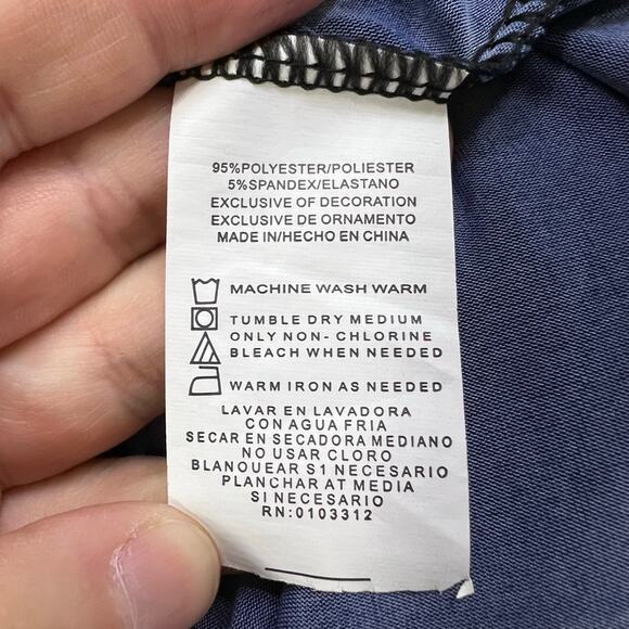 Just Love Womens Kaftan Dress Empire Waist Maxi Floral Print Blue White XL - Picture 11 of 11